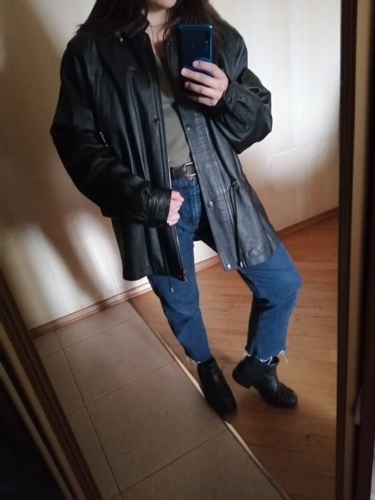 Кожаная куртка Milan leather, парка в Новом состоянии М-XL!