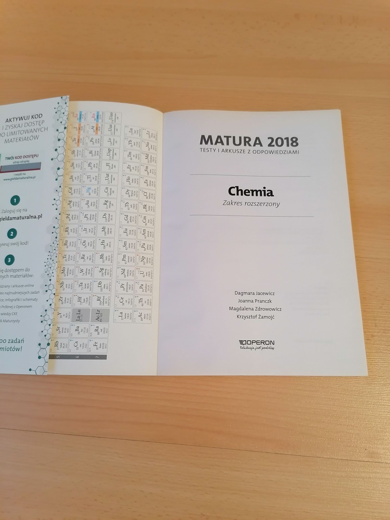 Matura 2018 chemia Operon