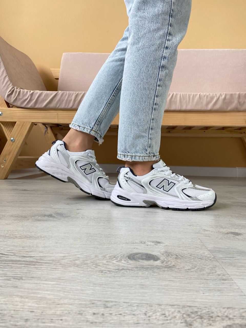 New Balance 530 White Silver Navy