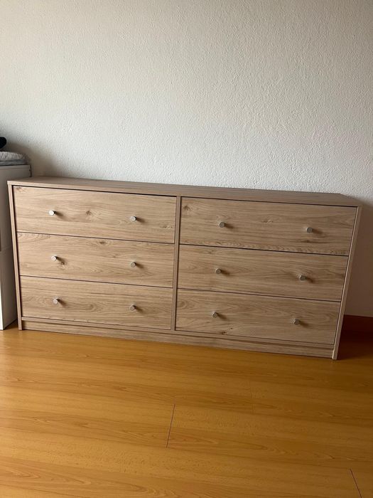 Cómoda carvalho Dupla Aveiro 6 Gavetas