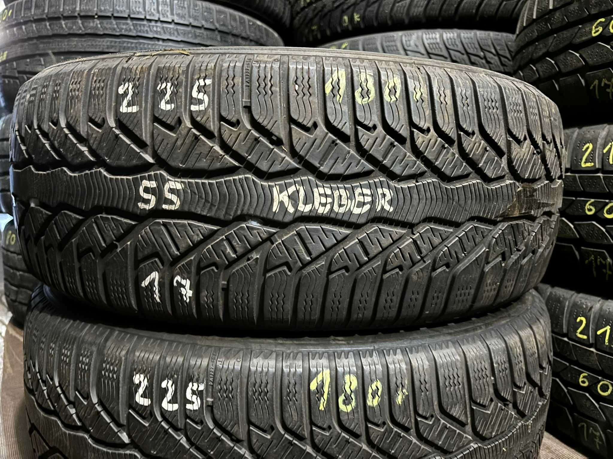2X Opony Zimowe 225/55R17 101H KLEBER KRISALP HP2 5.1MM SPR. CAŁE!