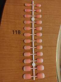 Nowe tipsy na patyku 118 zestaw tipsów sztuczne paznokcie matowe