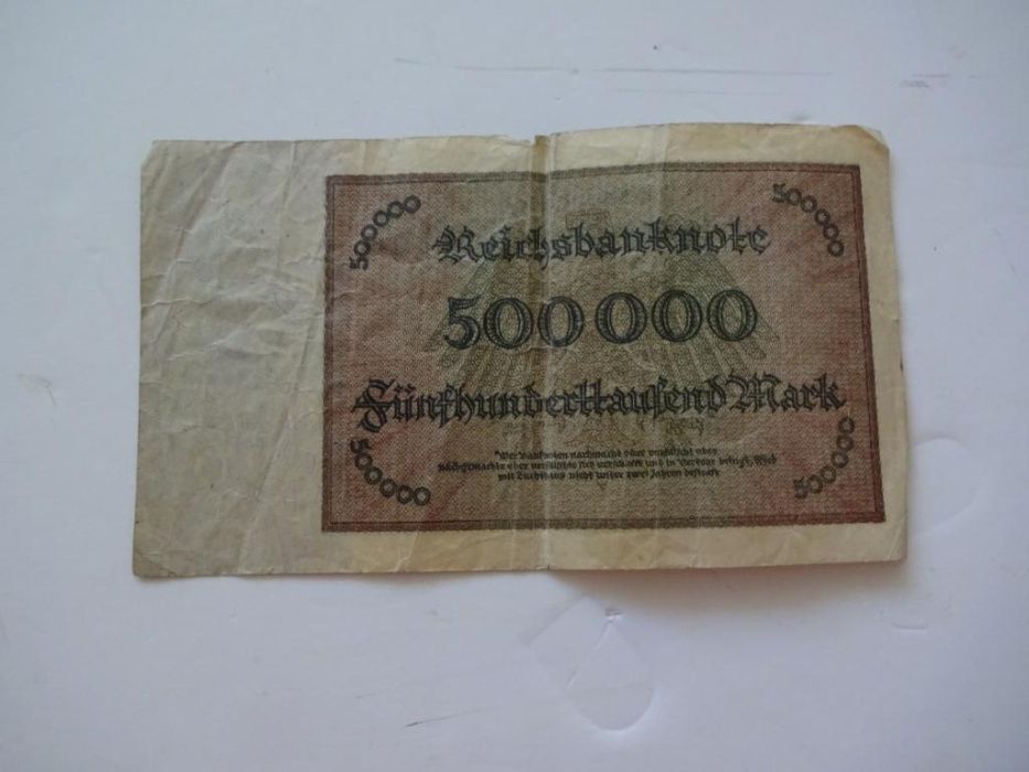 Stary Banknot Niemiecki - 500 000 Marek - 1 Maj 1923 Roku