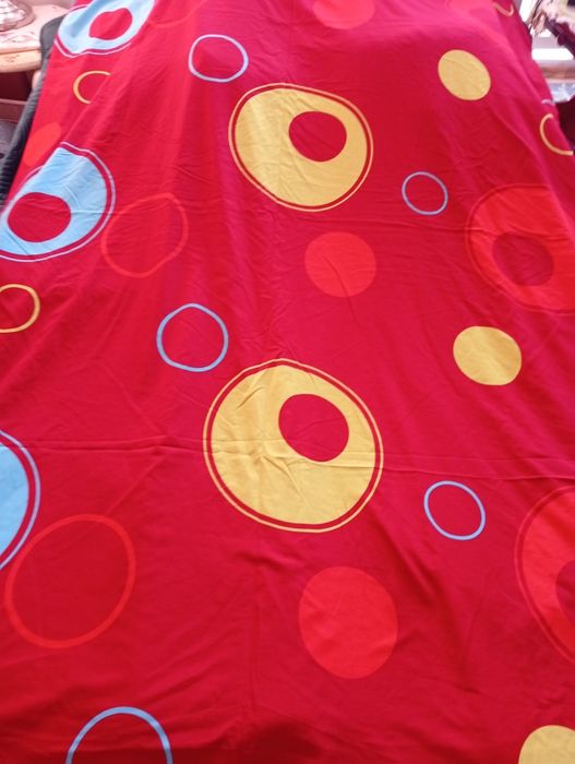 Komplet czerwonej pościeli z prasowanej flaneli