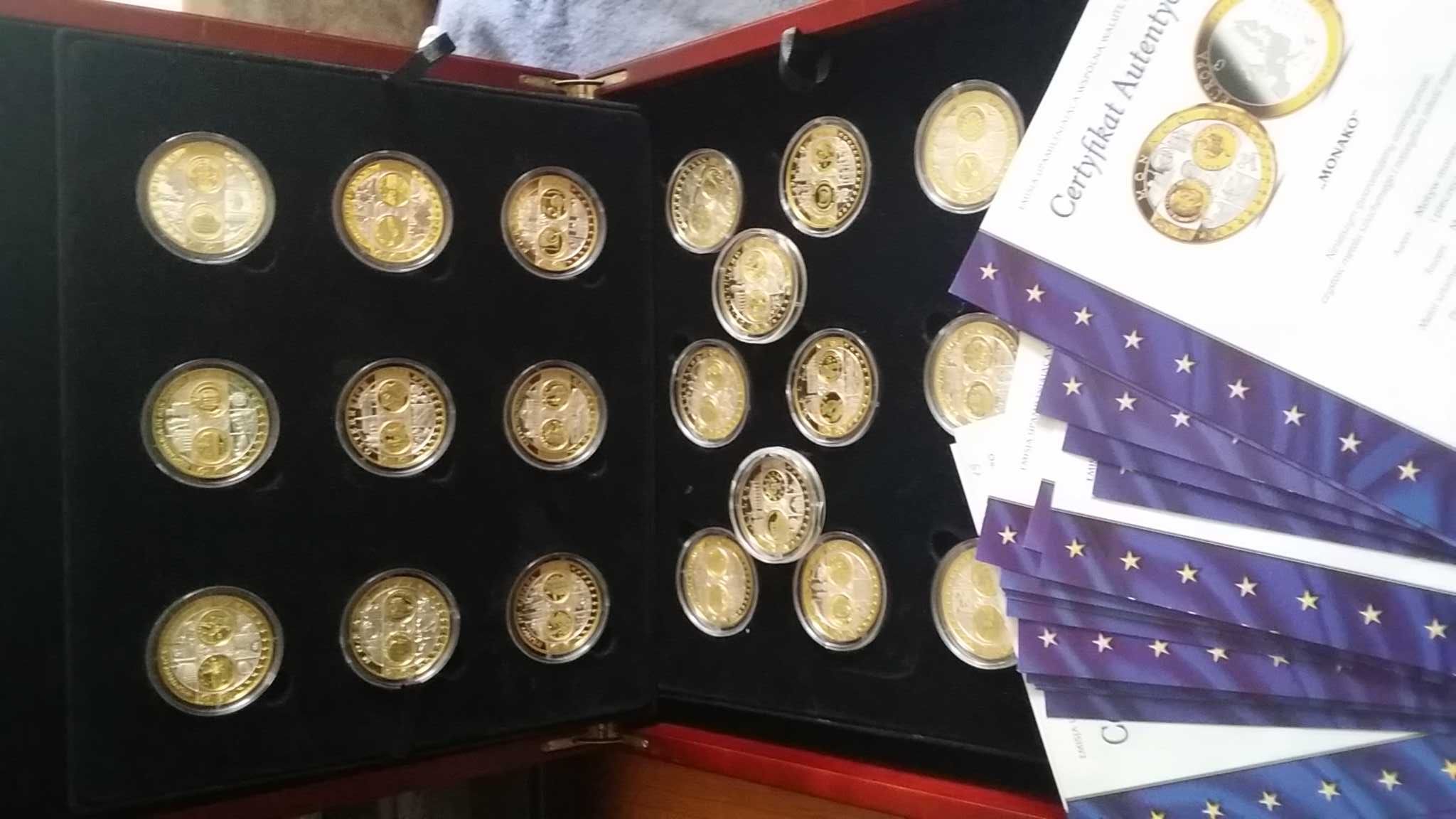 Monety, numizmaty WspólnaWalutaEuro,  srebro Ag999, zestawy po 20 szt.