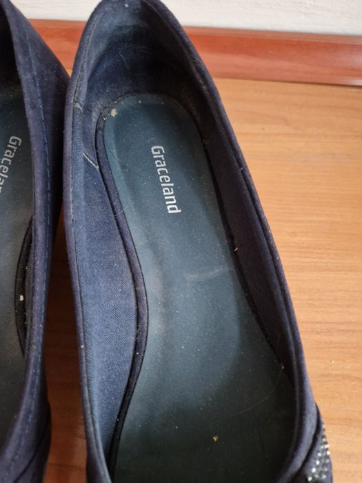 Baleriny na platformie granatowe - Graceland 37