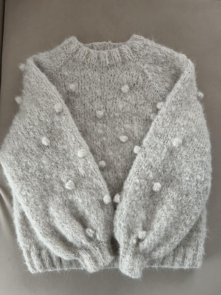 Sweter handmade bubble bąbel