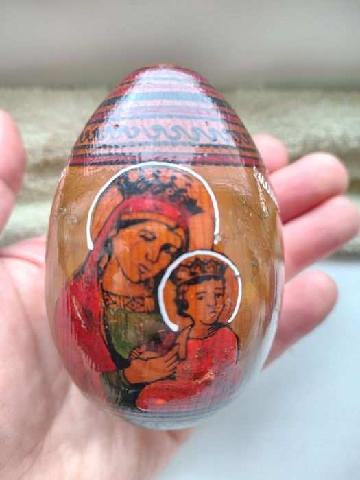 Яйцо дерево ручная роспись