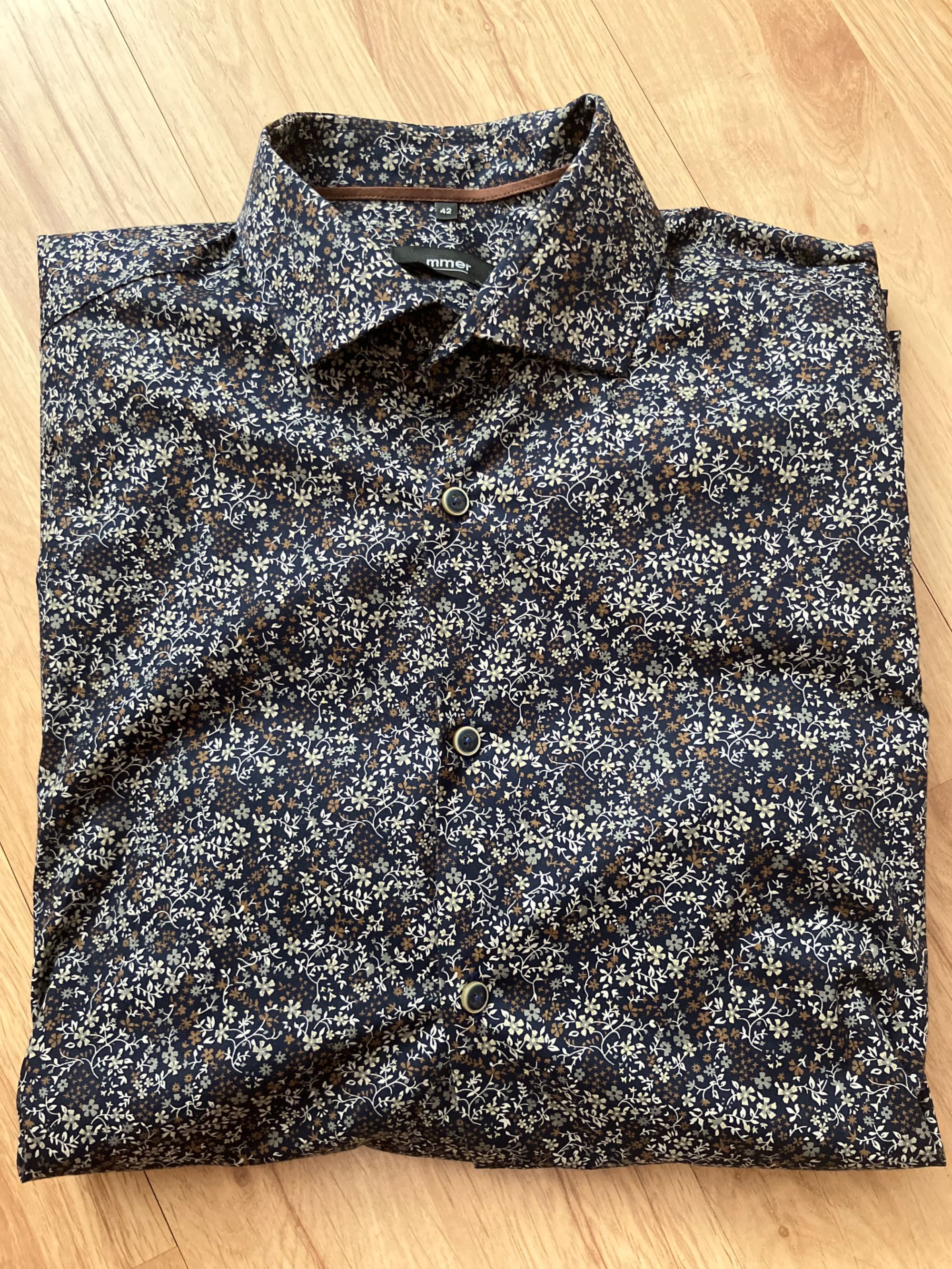 Koszula męska slim fit granatowa r.42