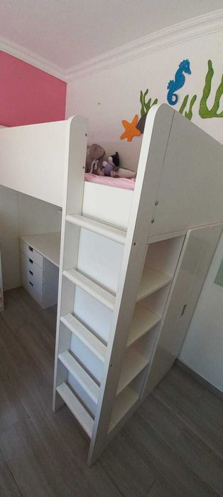 Conjunto de Cama Alta Ikea Smastad