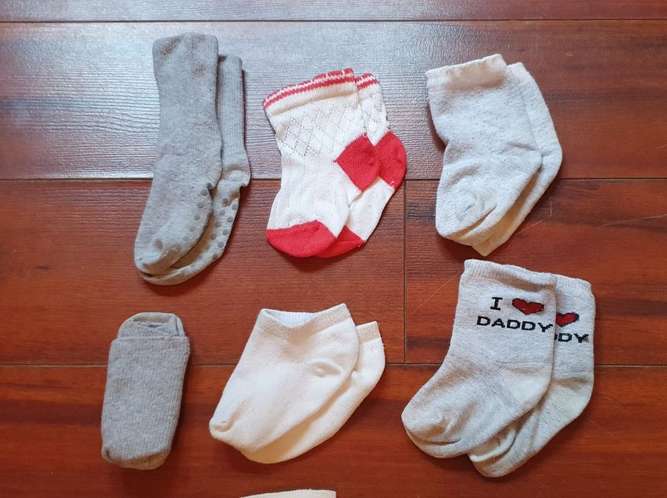 9 pares de meias unisexo Tam. 19-21