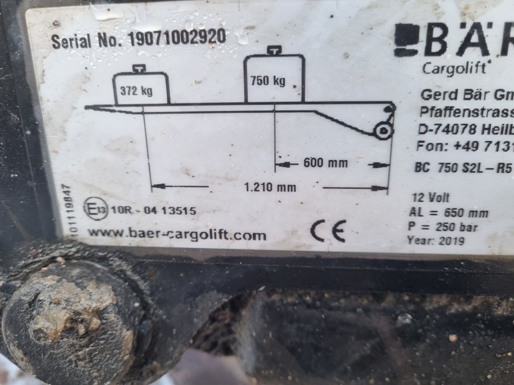 Winda Bar 750 kg do Renault Master z montazem. Zakup na raty.