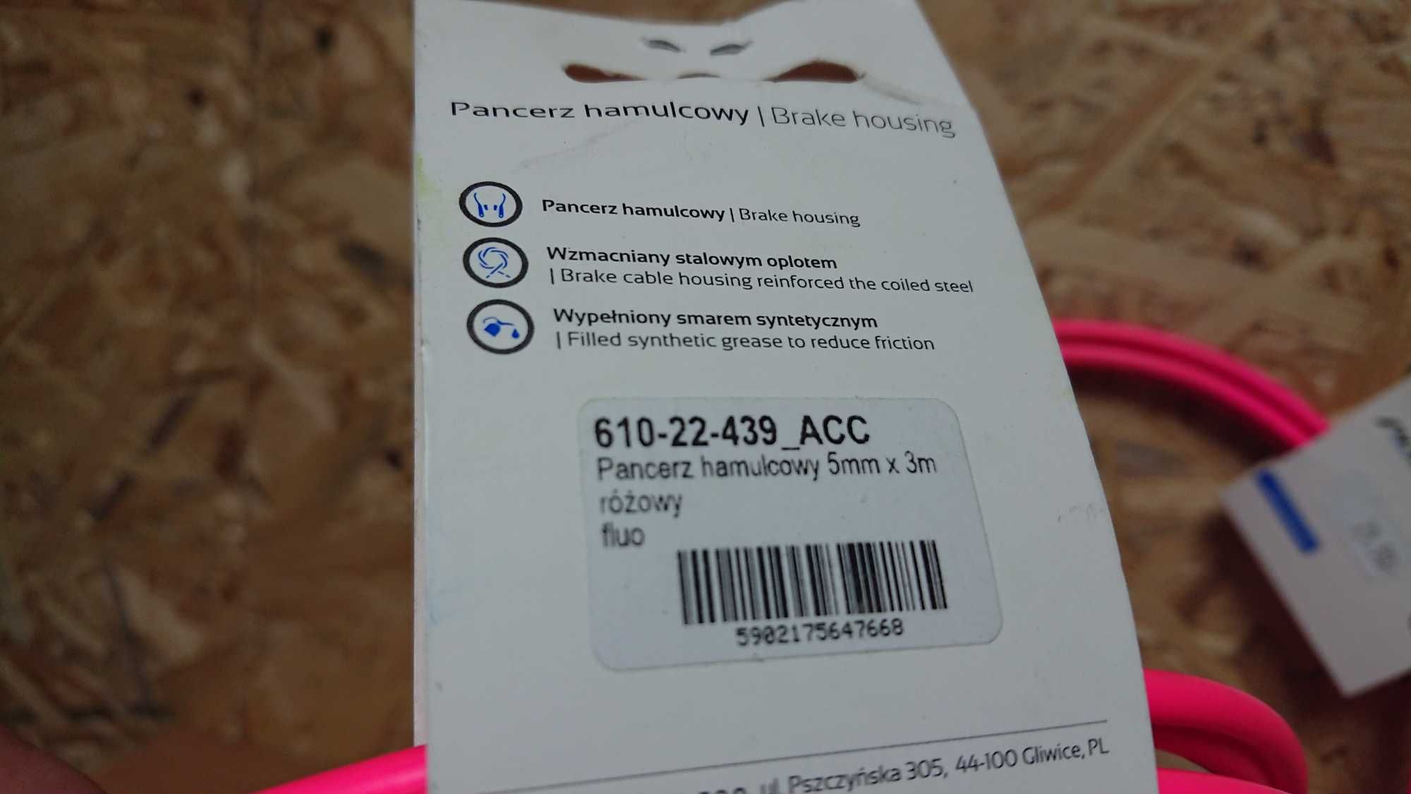 Zestaw pancerzy (hamulcowe+przerzutkowe) ACCENT różowy fluorescencyjny