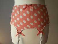 Pas do pończoch RETRO PIN UP 6 żabek Hand made L/XL