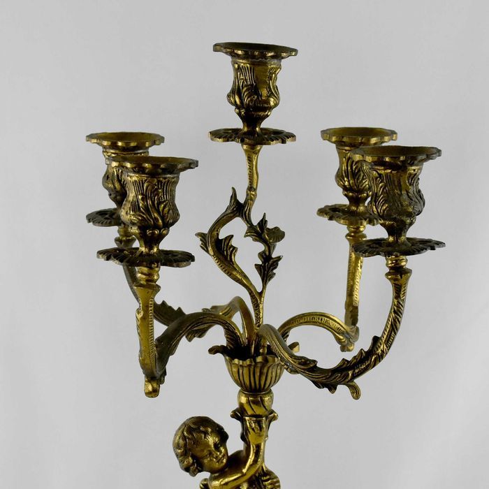 Candelabro de 5 lumes em bronze