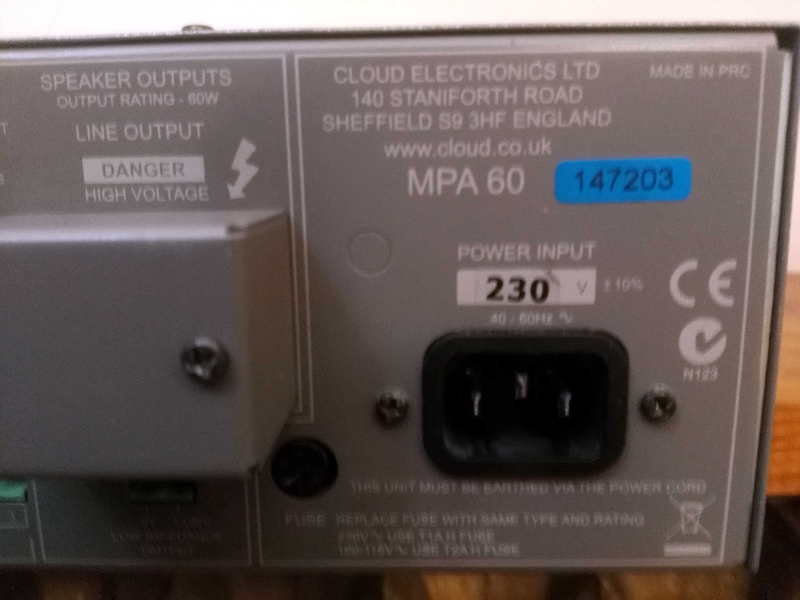 CLOUD MPA60 Mixer Amplifier  Mikser / Wzmacniacz 60W MPA 60