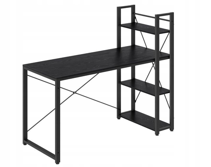 Vasagle Biurko, Biurko Komputerowe Z Półkami Lwd049B56 Pęknięty Blat