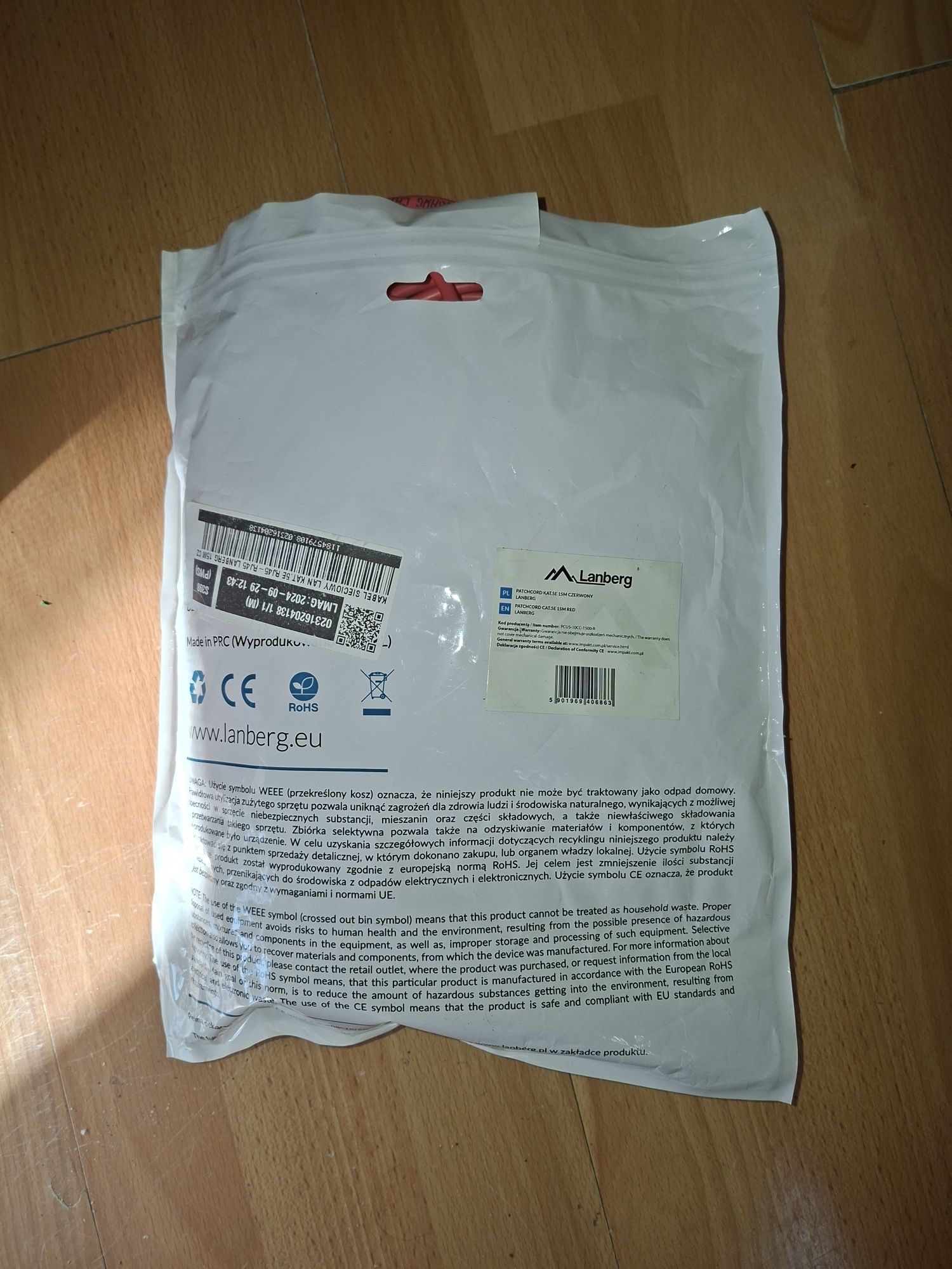 Kabel ethernet 20 metrów