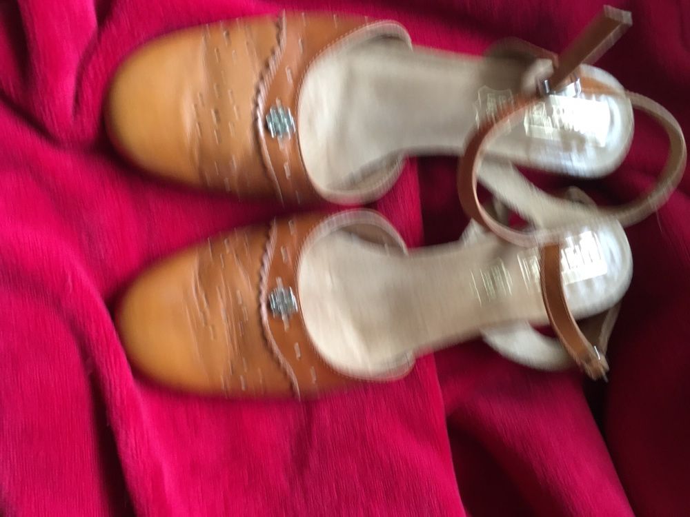 Buty r.39 skórzane + nowe fleki gratis vintage Syrena