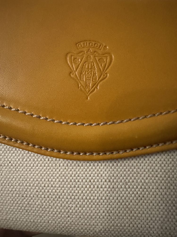 Gucci carteira nova pele  camel