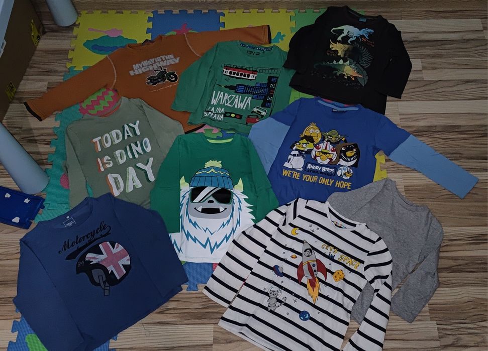 Kaftaniki bluzeczki z długim rękawem (rozmiary: 110, 117, 122/128)