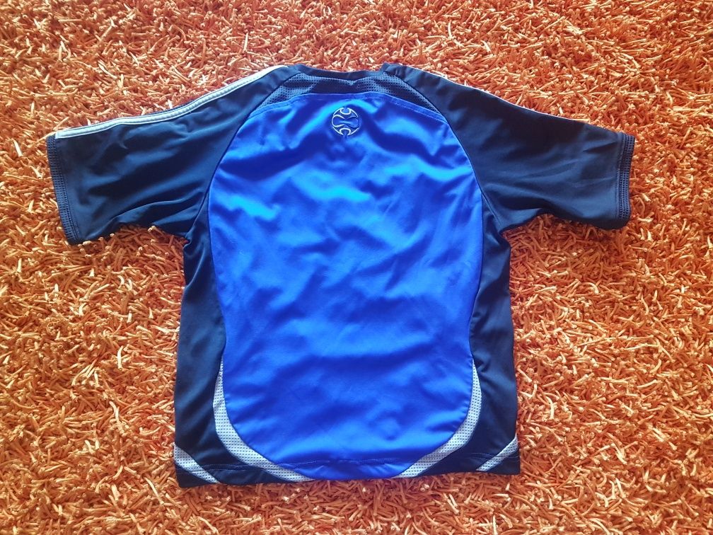 PORTES GRÁTIS - Camisola de Futebol Azul e Preta da Adidas (10Anos)
