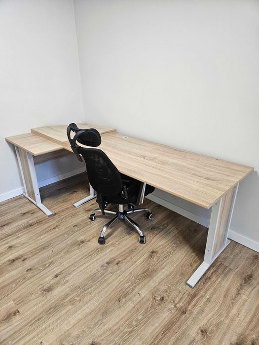 Biurko narożne BRW Office – dąb sonoma (segmenty 150 + 100 cm)