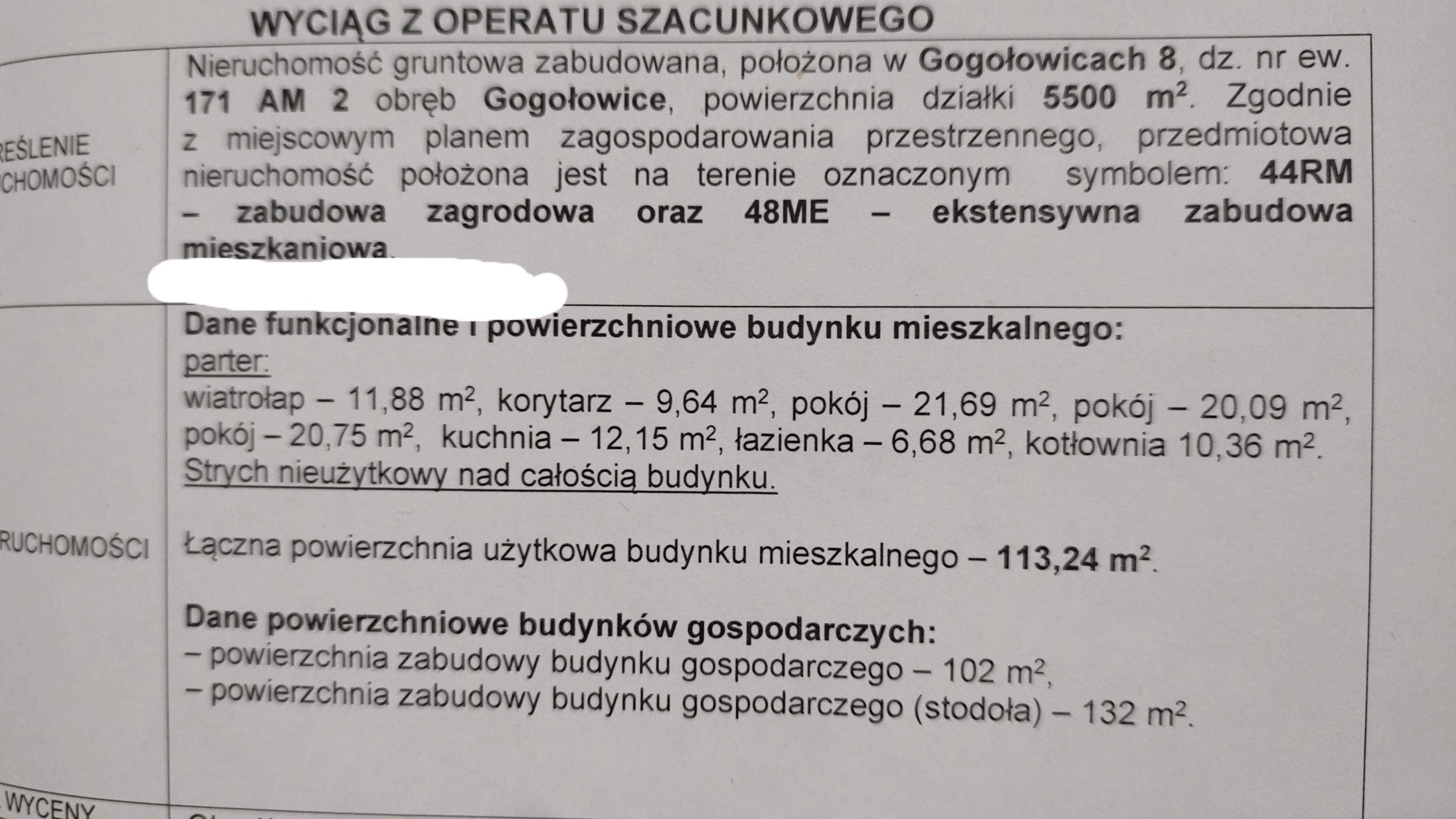 Dom - Nieruchomość gruntowa zabudowana