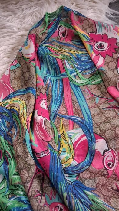 Chusta Gucci monogram + fauna / Bardzo duża