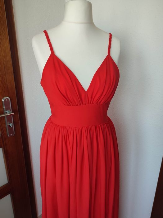 Sukienka długa maxi czerwona red dress LOU ślub wesele wedding