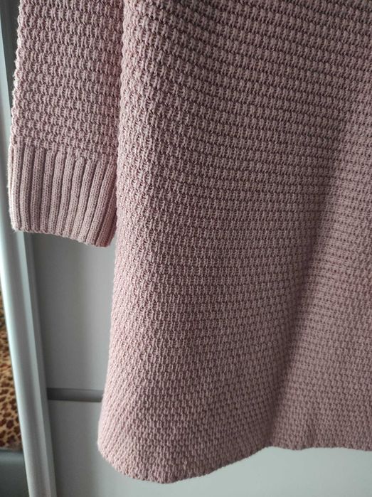 Sukienka sweterkowa dzianinowa Sinsay XS brudny róż