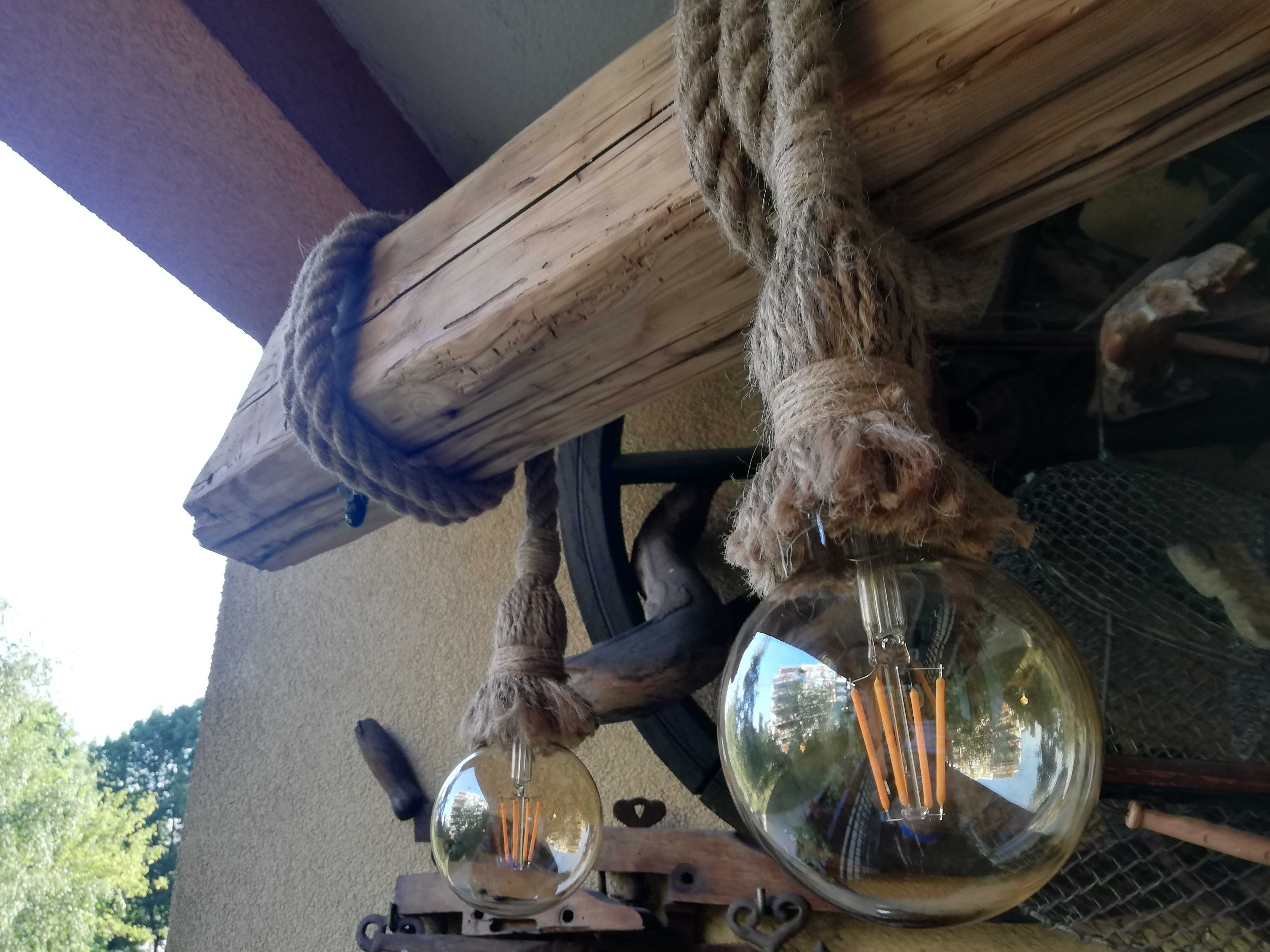 LAMPA ze starej BELKI niepowtarzalna  150cm wysyłka gratis