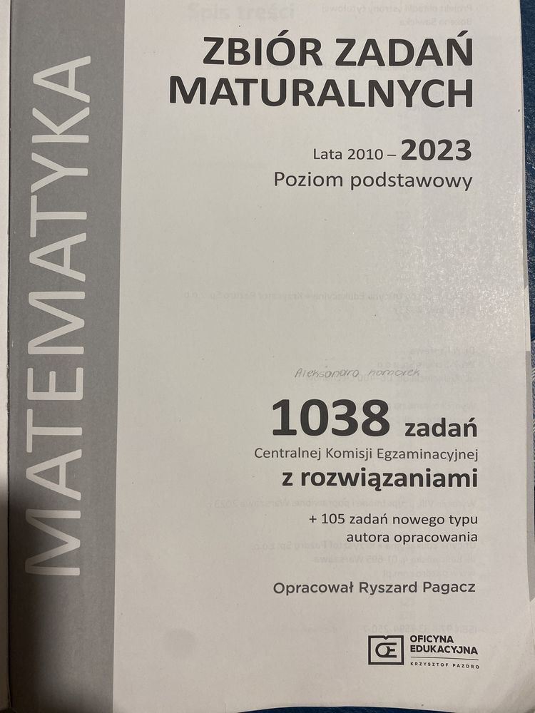 Zbiór zadań maturalnych matematyka poziom podstawowy