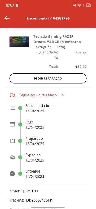 Teclado Gaming RAZER Ornata V3 RGB (Membrana - Português - Preto)