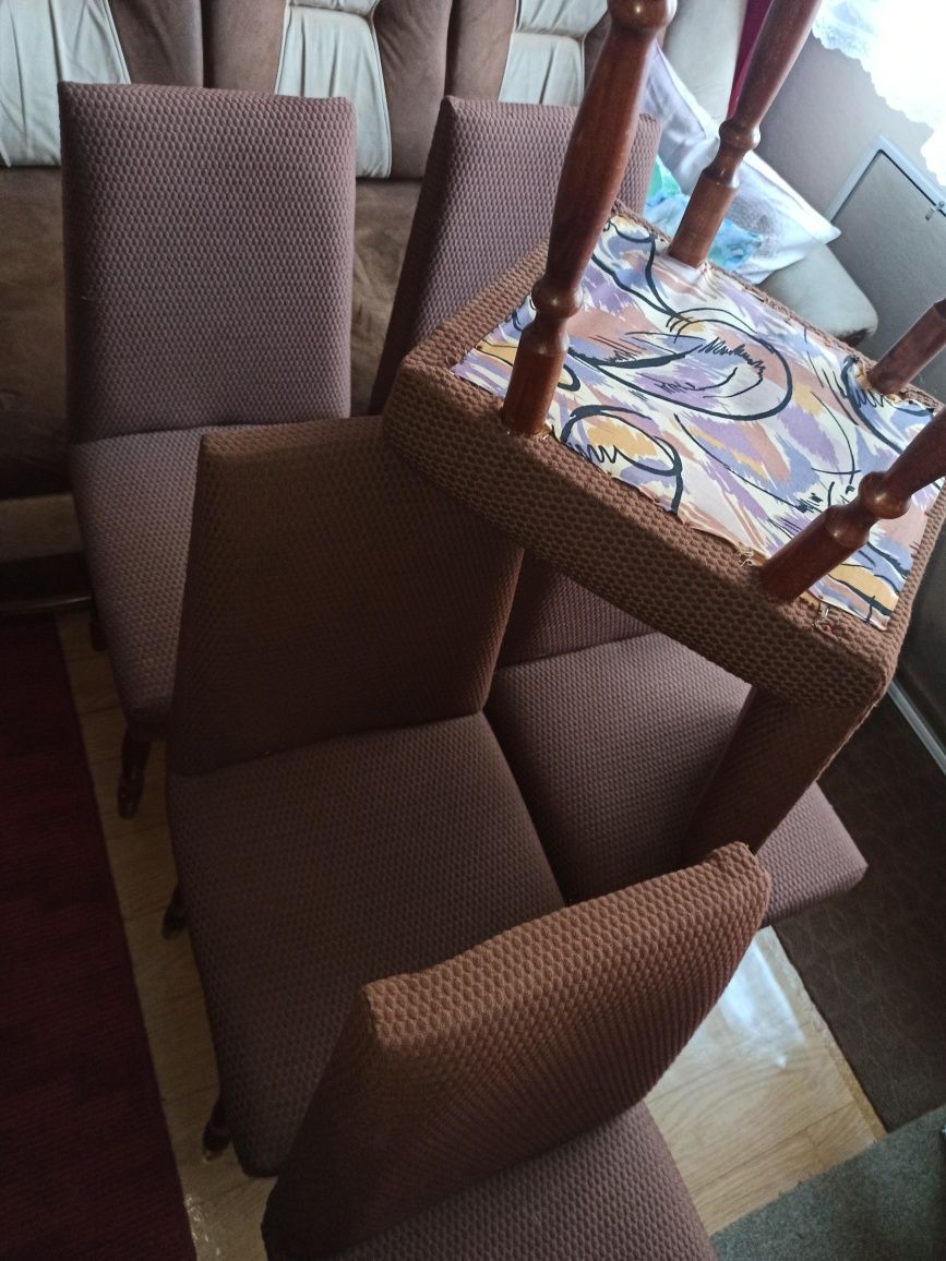 Krzesła brązowe 6sztuk