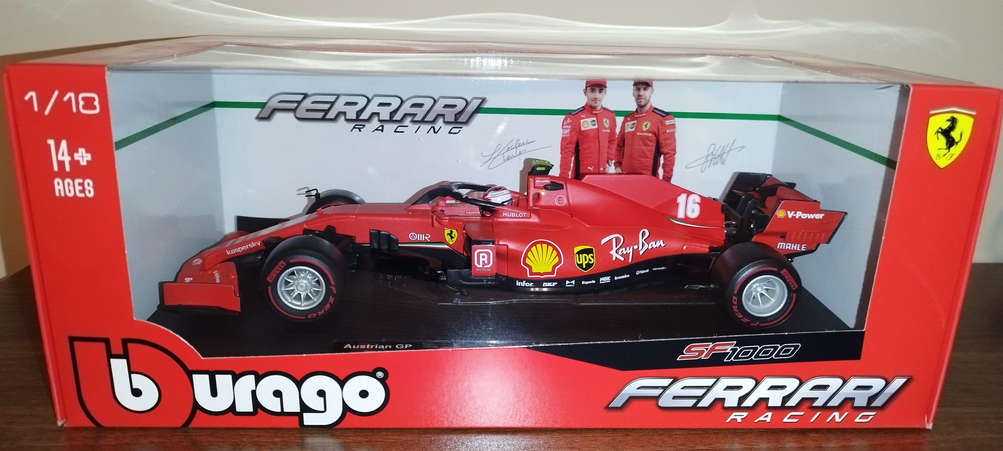 Bburago F1 Ferrari SF1000 GP Austrian GP 2020 C. Leclerc w skali 1:18