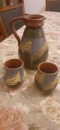 Stara ceramika - dzban z kielichami