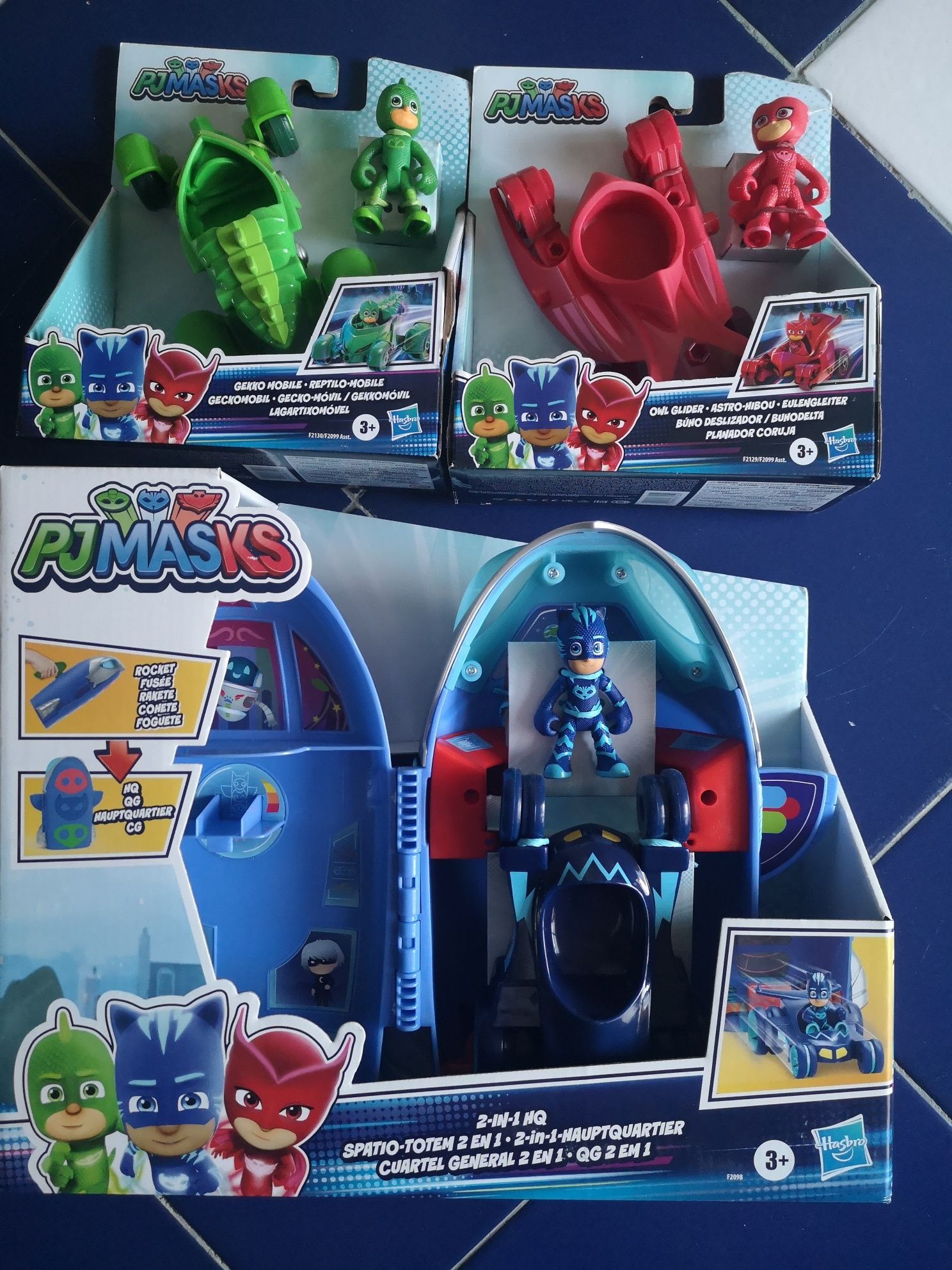 Coleção pjmasks com quartel general 2 em 1