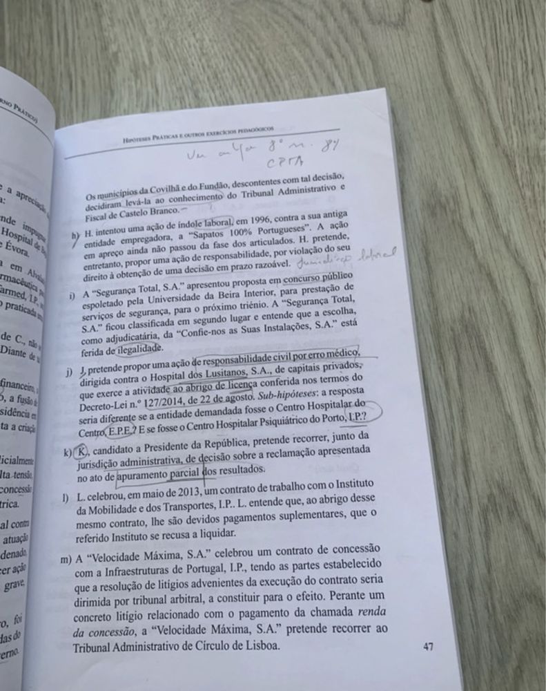 “Casos Clínicos” de Processo Administrativo-Vasco Pereira da Silva al