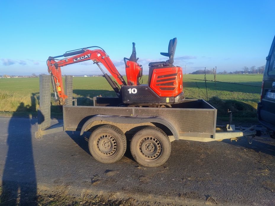 MiniKoparka excat,, przyczepka, bus