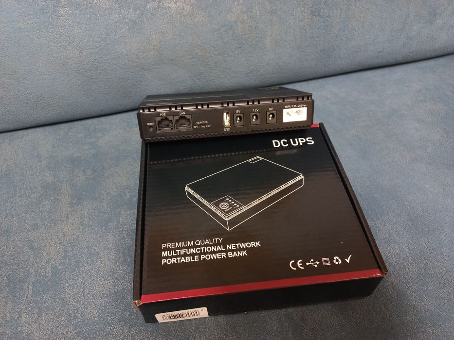 Mini UPS ДБЖ для WI-Fi роутера на 10400mAh. Підтримує 5/9/12В. DC1018P