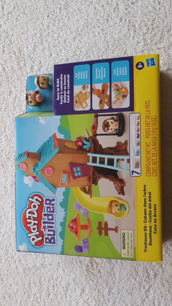 PlayDoh domek na drzewie plastelina puzzle mata układanka lalka klocki