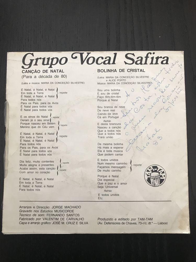 Grupo Vocal Safira - Canção de Natal para a Década de 80