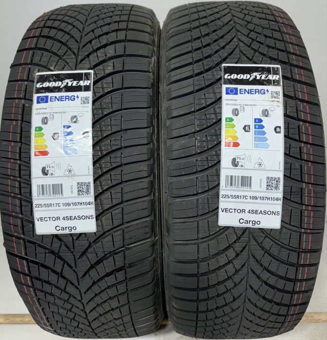 2x 225/55r17C GoodYear Vector 4Seasons Cargo 109/107H 104H 2024