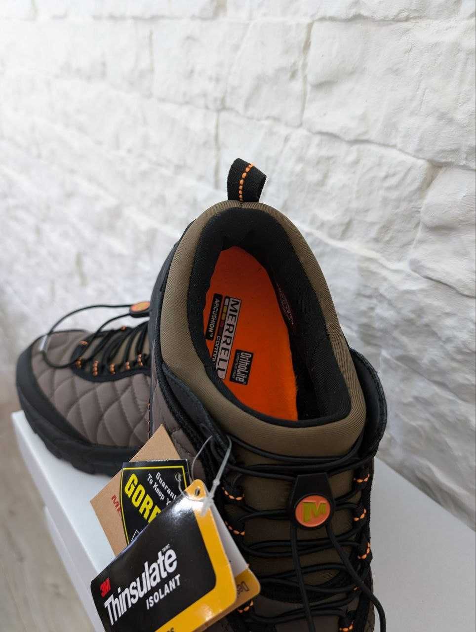 Зимові Чоловічі Кросівки Merrell Moc Brown Haki (Флис) 43-46
