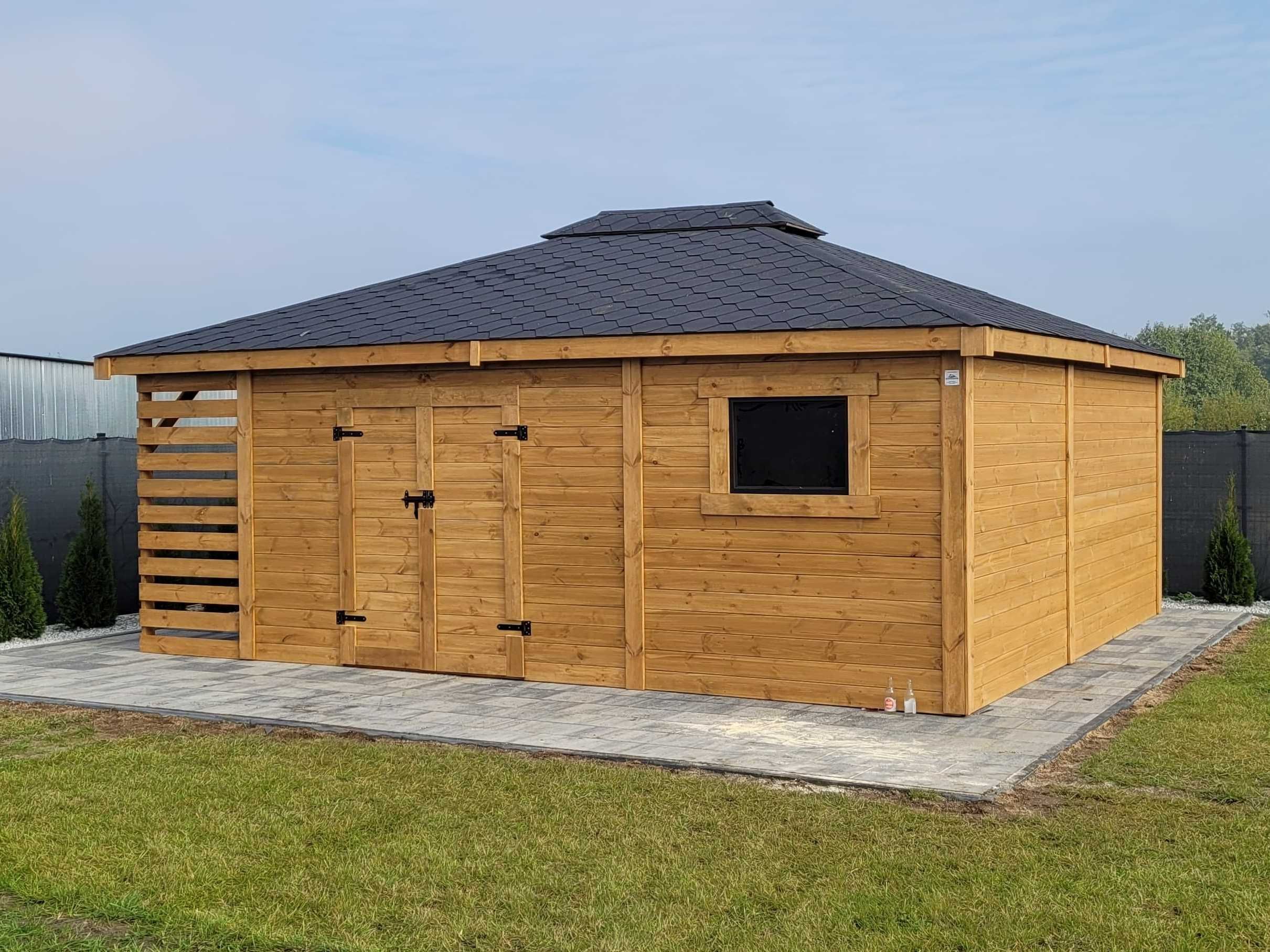 Domek Narzędziowy ALAN 3x3 m drewniany altana Producent DREWNOTRIK.PL