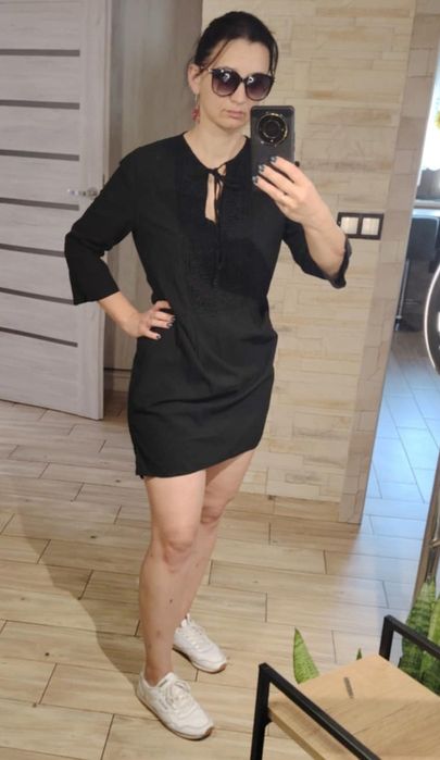 Piękna lekka bawełna sukienka Boho r. L nowa z metką