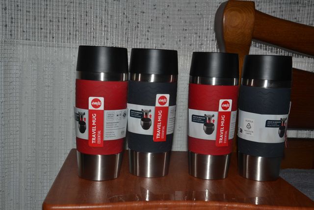Кружка-термос Термокружка EMSA Travel Mug красная черная, 360 мл