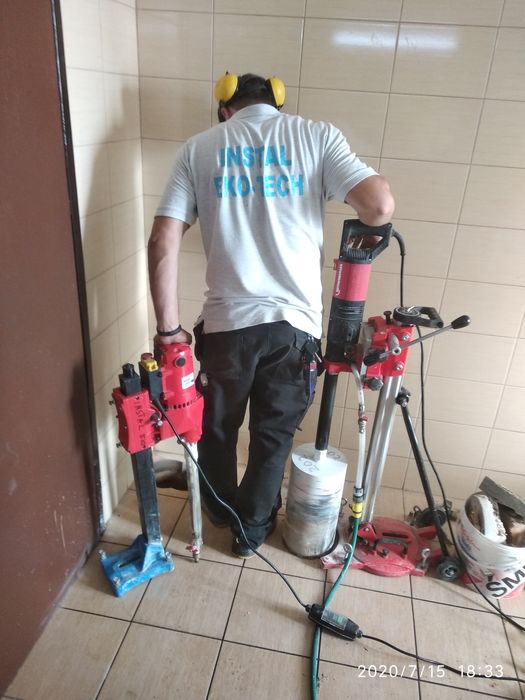 Wiercenie w Betonie, Żelbecie, Otwory, Odwierty, Przewierty.