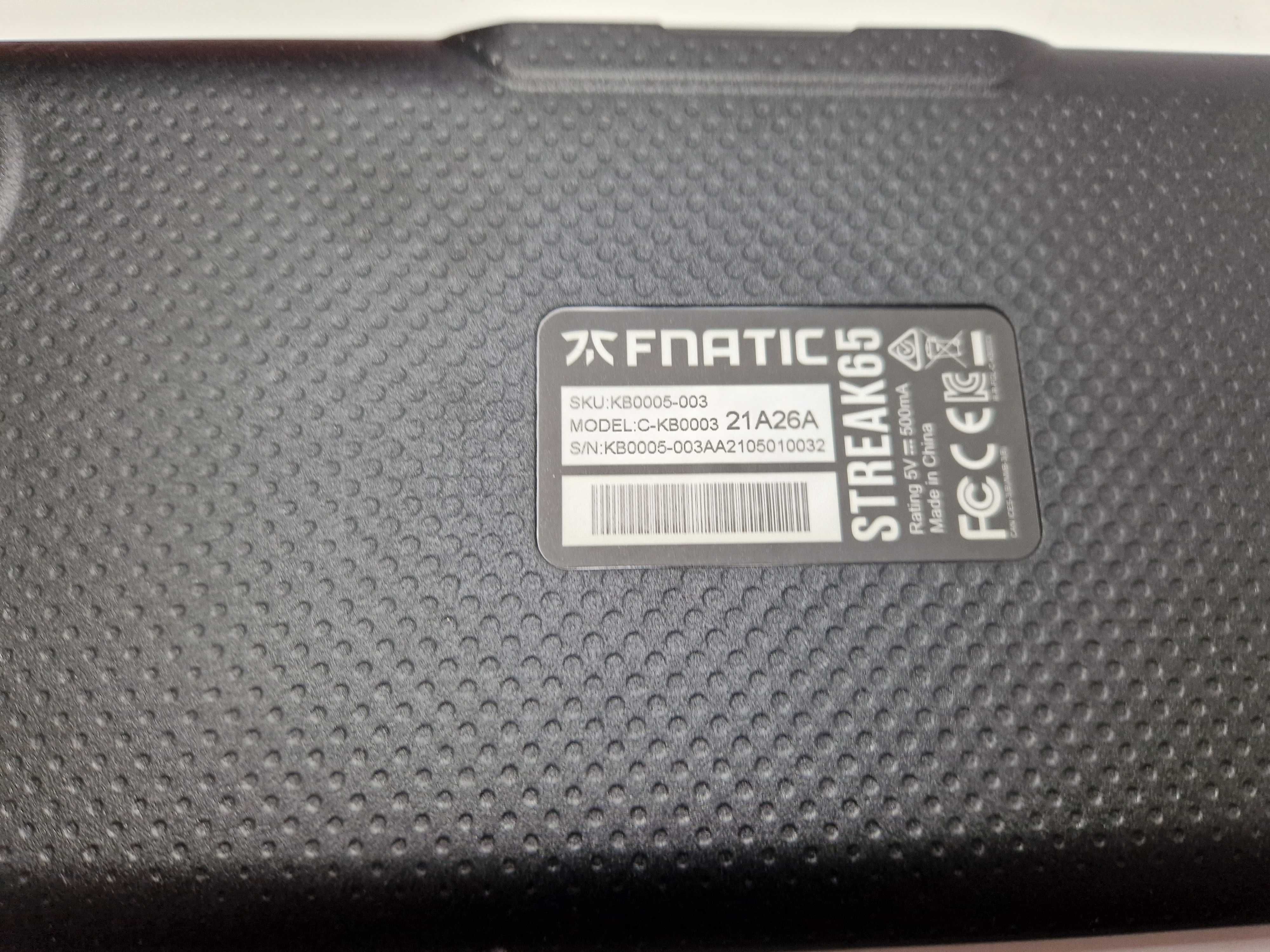 Klawiatura mechaniczna Fnatic Streak 65 układ QWERTZ Niemiecki